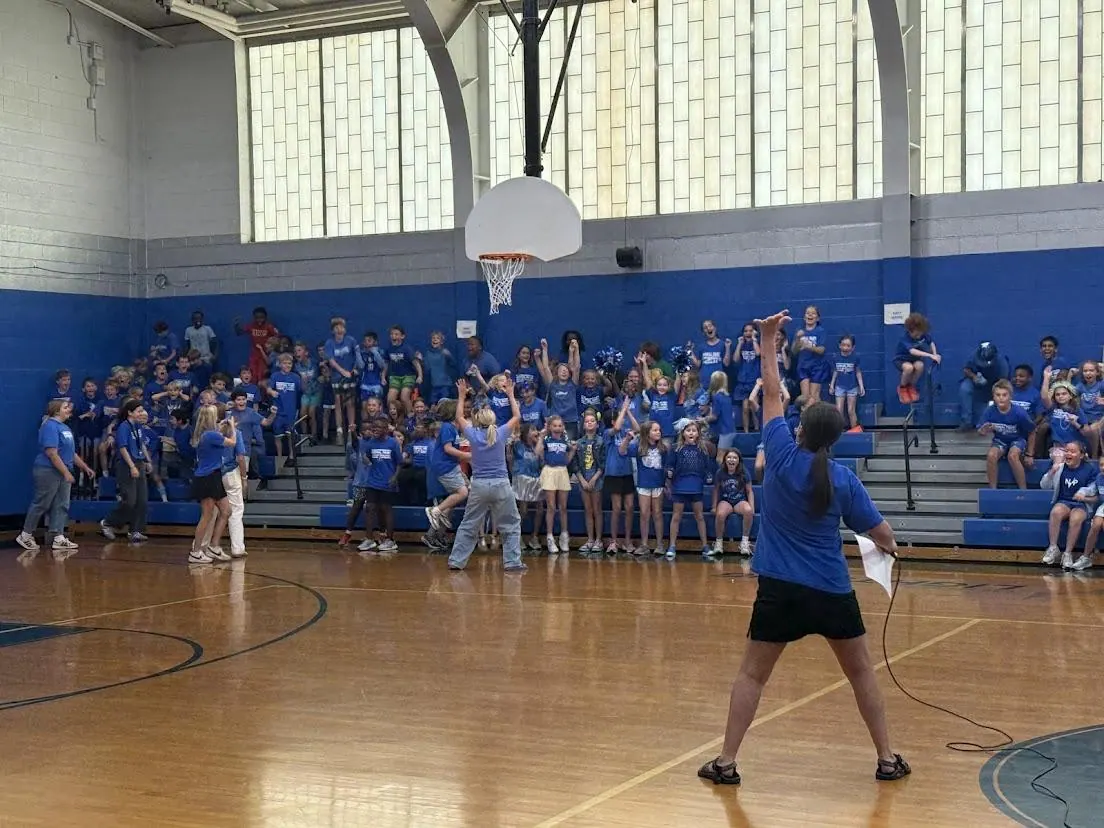 A school gathering in the gym